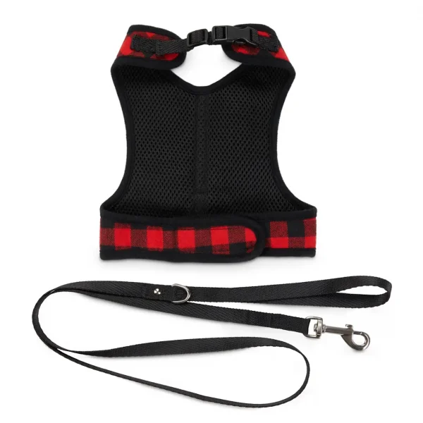 Bond & Co. Buffalo-Check Cat Harness and Leash Set - Image 2