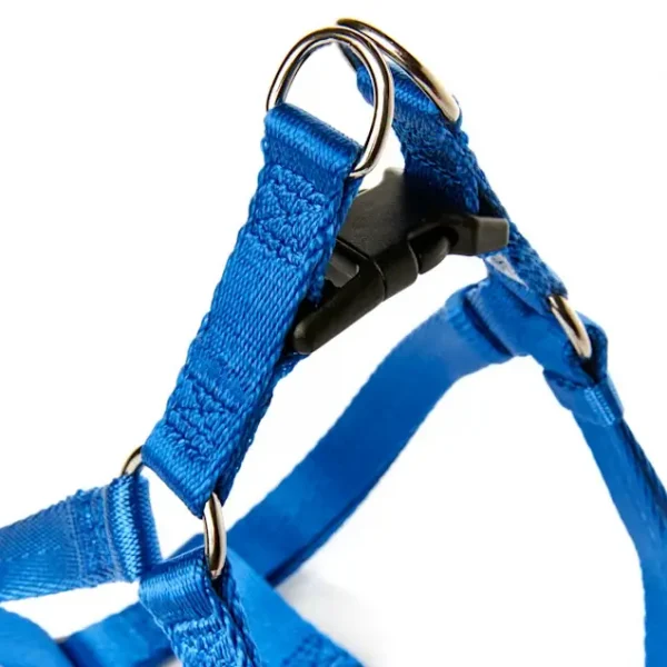 Classic Blue Webbed Nylon Dog Harness - Image 3